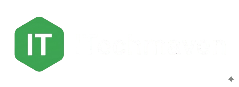 Media iTechMaven logo with white text and green background